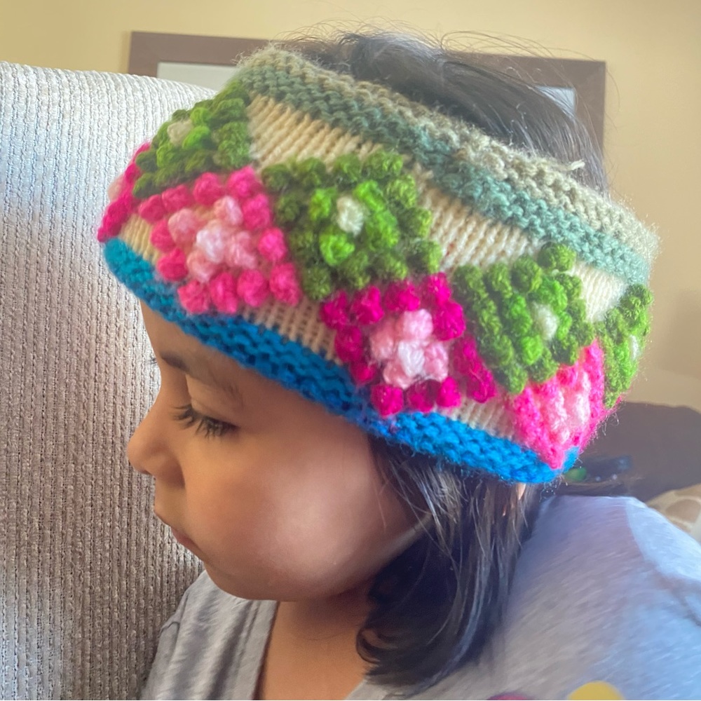 Knitted Headband Peruvian Wool. Ear Warmer